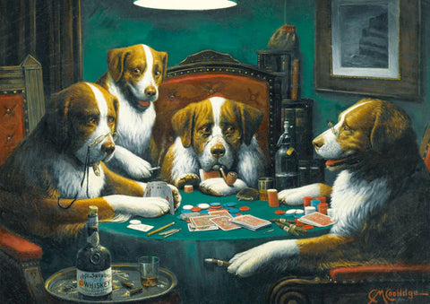 Chiens jouant au poker | 1000 mcx