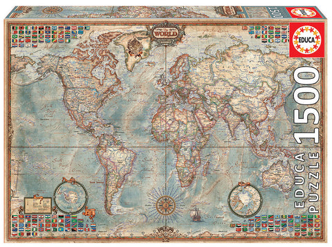 Carte politique du monde | 1500 mcx