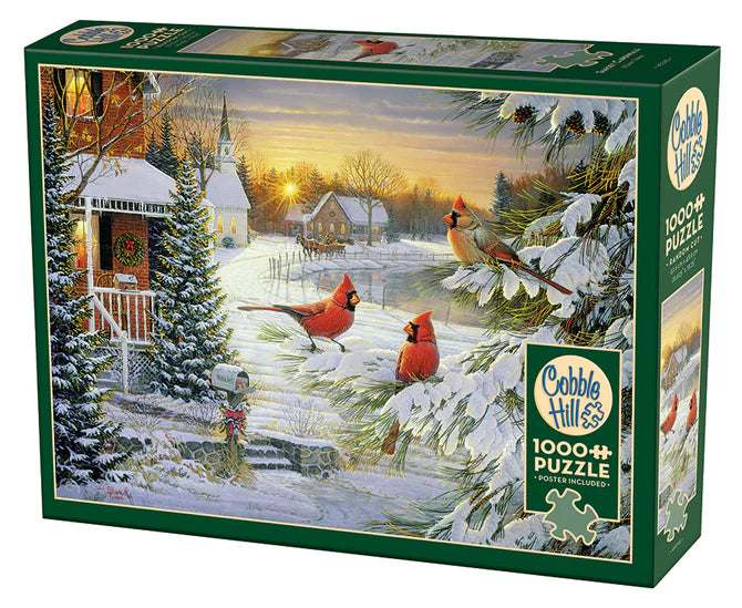 Cardinaux au coucher de soleil | 1000 mcx – Maison du casse-tête