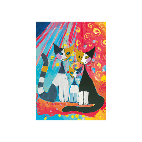 Rosina Wachtmeister - Famille de chats heureuse | 1000 mcx