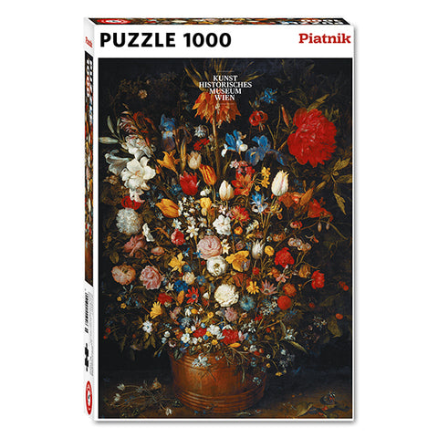 Brueghel - Fleurs dans un vase en bois | 1000 mcx