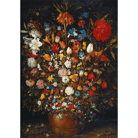 Brueghel - Fleurs dans un vase en bois | 1000 mcx