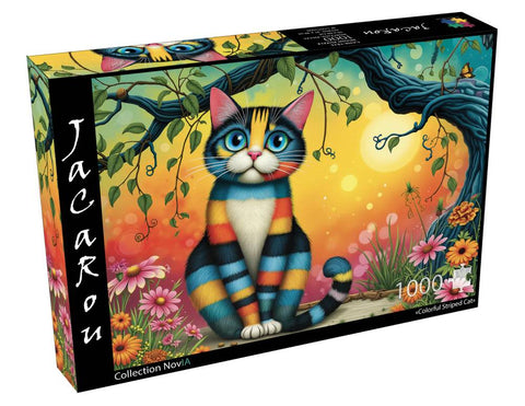 Chat rayé multicolore | 1000 mcx