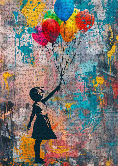 Banksy petite fille et ballons | 1000 mcx