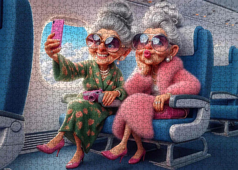 Selfie de mamis dans l'avion | 1000 mcx