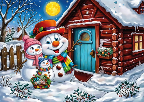 Joyeuse famille de bonhommes de neige  | 1000 mcx