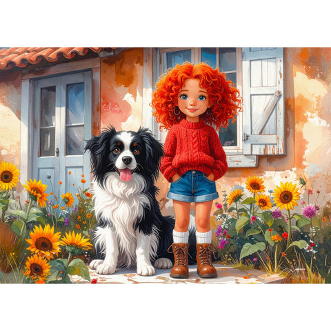 Boucles rousses et pattes blanches | 1000 mcx