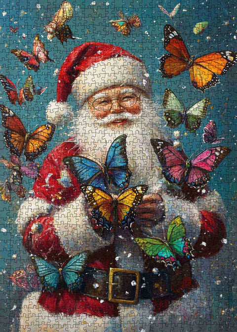 Père noël et papillons | 1000 mcx