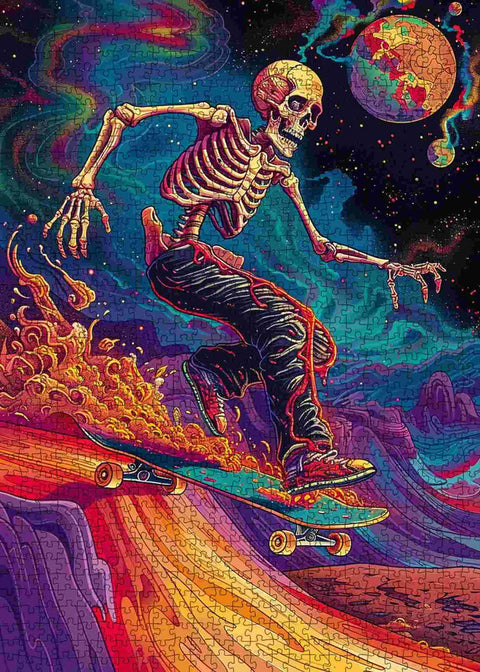 Squelette en skateboard | 1000 mcx