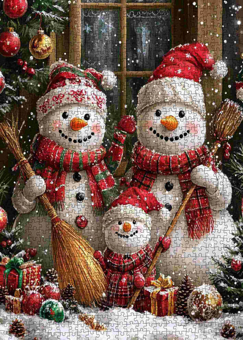 Famile de bonhommes de neige | 1000 mcx