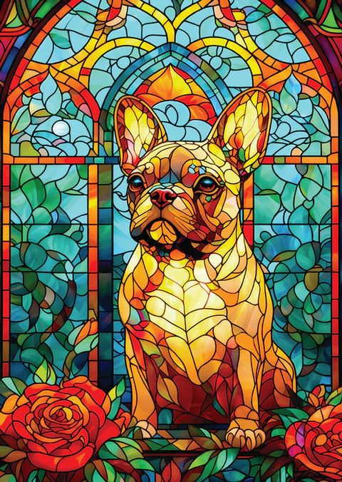 Vitrail, bouledogue français | 1000 mcx