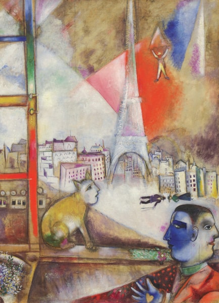 Marc Chagall - Paris par la fenêtre (détail) | 1000 mcx