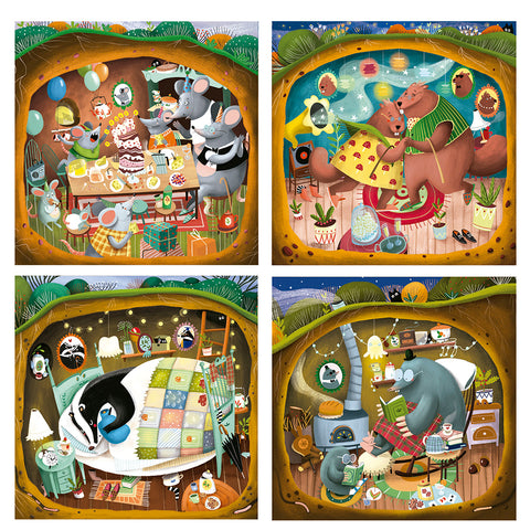 Contes de la forêt - 4 casse-têtes progressifs | 12, 16, 20, 25 mcx