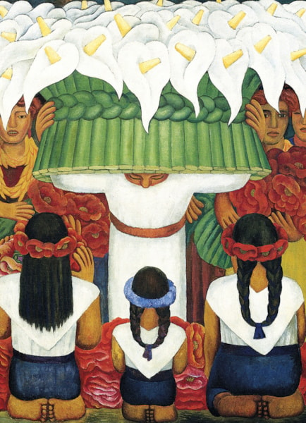 Diego Rivera - Fête de la fleur fête de Santa Maria | 1000 mcx