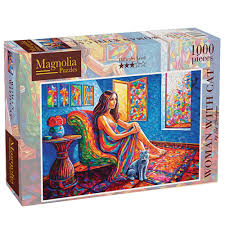 Femme avec un chat | 1000 mcx