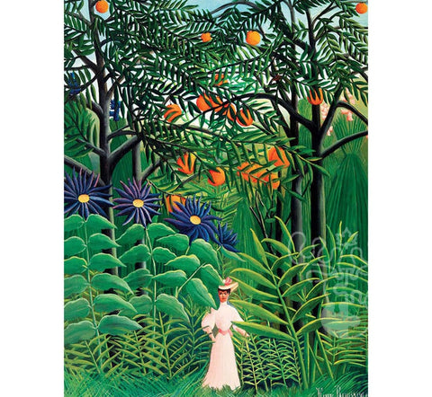 Henri Rousseau - Femme se promenant dans une forêt exotique | 1000 mcx