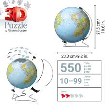 Globe terrestre 3D 550 mcx